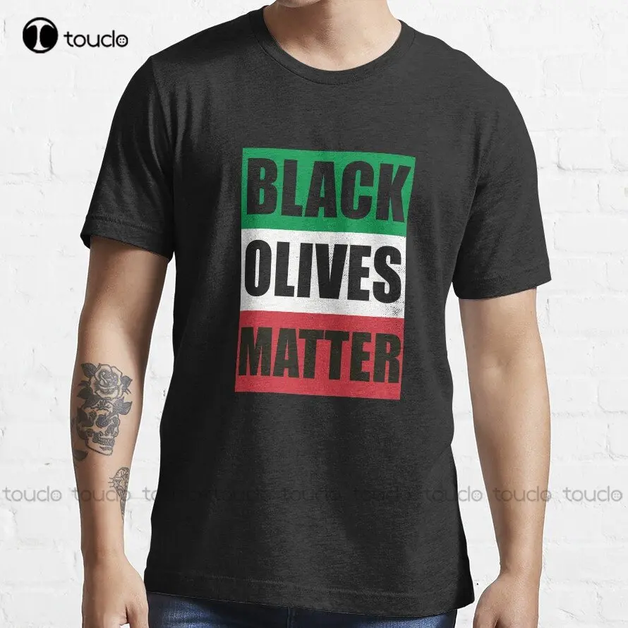 Divertente Cibo Italiano Olive Nere Matter Italy Flag Trending T-Shirt Custom Aldult Teen Unisex Digital Printing Tee Shirts Xs-5Xl