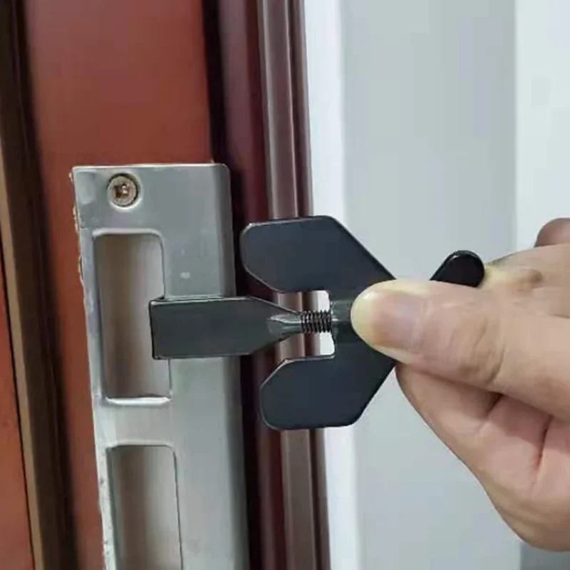 Cabinet Lock Door Lock Door Latch Door Padlock Cam Lock Portable Hotel Door Lock Live Alone Self-Defense Door Stop Travel Anti-theft Stopper Childproof Lock Safety Home Latch