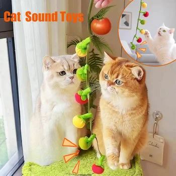 Cat Teasing Toy Long Rope Swing Cat Toy Accessories Elastic Rope with Bell Door Hanging Kitten Toy Pet Products
