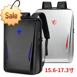Homem computador de casca dura computador mochila jogo portátil 17.3 polegadas mochila masculino bolsa com código de bloqueio saco de jogos