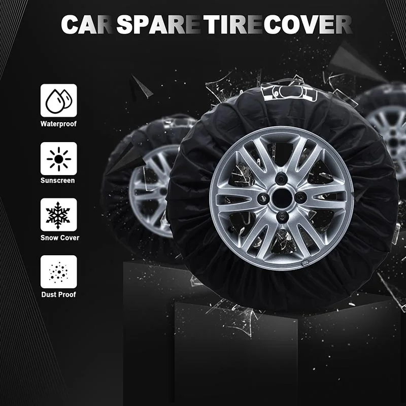 

Универсальная автомобильная Пылезащитная Крышка для запасных шин чехол Полиэстеровая защита для автомобильных колес водонепроницаемые сумки для хранения шин автомобильные аксессуары