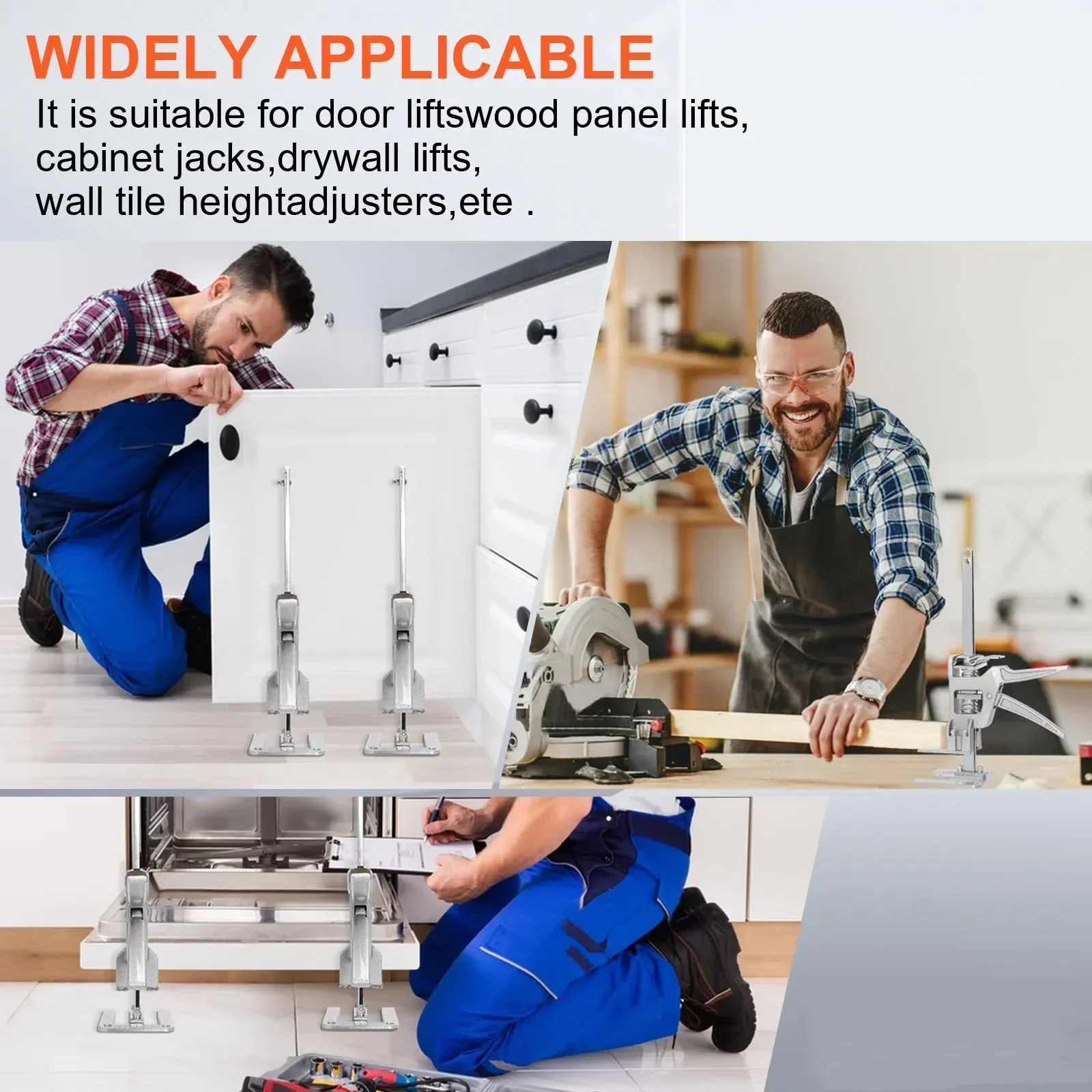 Lifting Tool 2pcs Labor Saving Arm Board Jack Cabinet Lifter with Storage Bag 12 inch Hand Lifting Tool