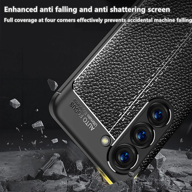 Shockproof Leather TPU Phone Bumper Case
