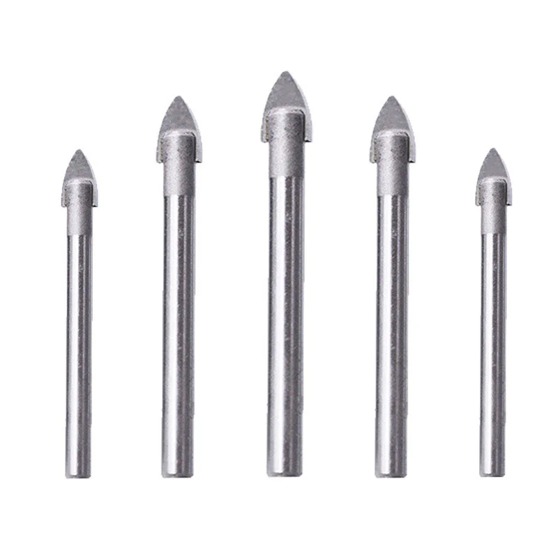 Amonk 10-Piece Glass & Tile Drill Bit Set - 6mm (1/4") Carbide Tip For Glass, Ceramic, Marble, Concrete