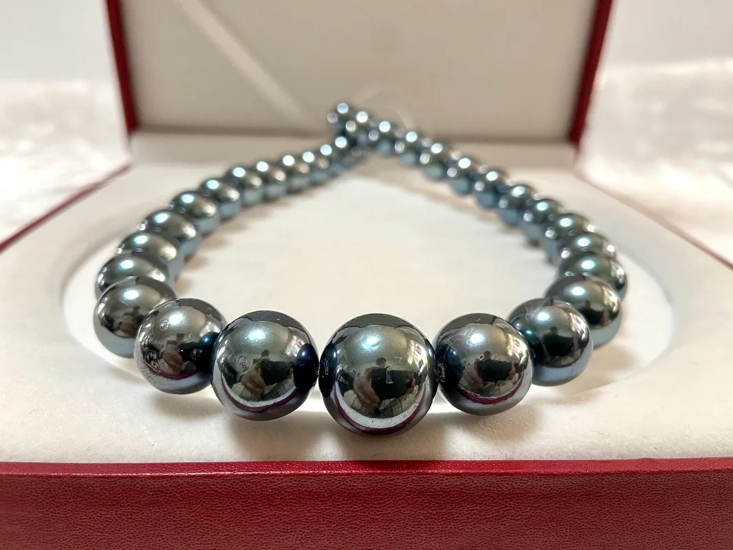 2023NewArrival1315mmSeaPearlsNecklaceSmallFlawRoundDazzling