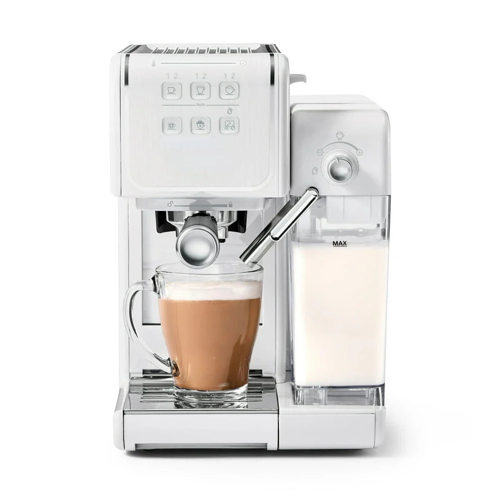 

One- CoffeeHouse Espresso, Cappuccino, and Latte Maker, White Tea portafilter mm decent Coffeeware teaware K cup paper filter Co
