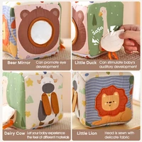 Baby Montessori Rattle Toy Cotton Animal Tissue Box Kid Finger Exercise Cloth Busy Box Toy Baby Educational Activity Sensory Toy 2