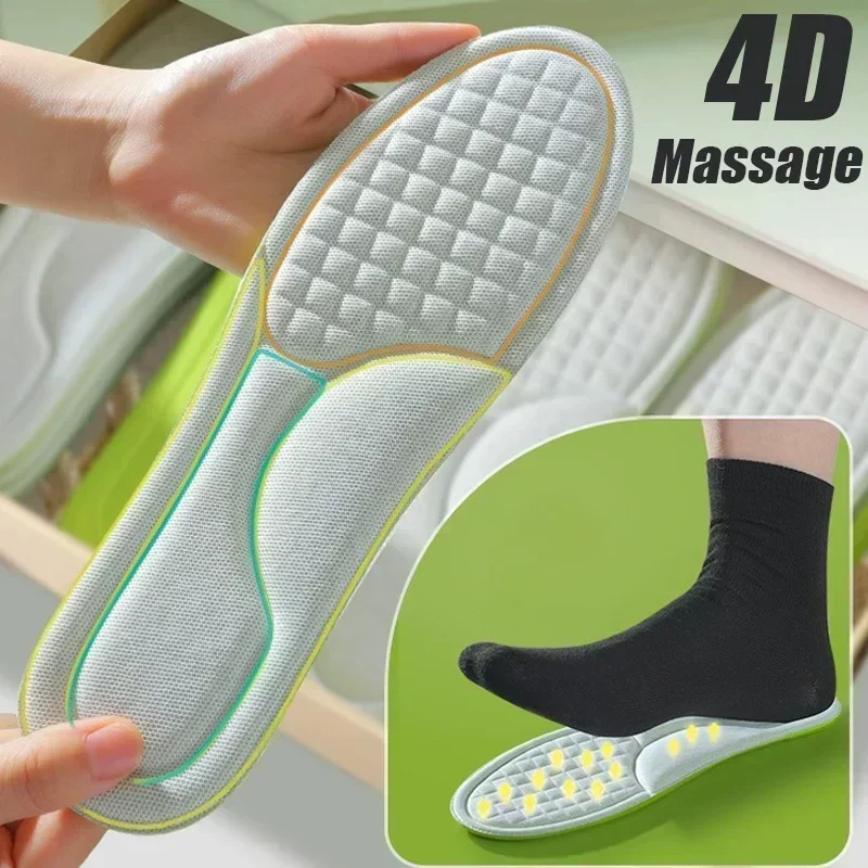 thumbnail image 5 of Plantillas ortopédicas de espuma viscoelástica suave, desodorizantes, para calzado deportivo, que absorben el sudor, suaves y antibacterianas, 2/10 unidades, 5 of 5