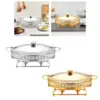 Round Chafing Dish Catering Food Warmer Catering Buffet Warmer Set for Soup 3