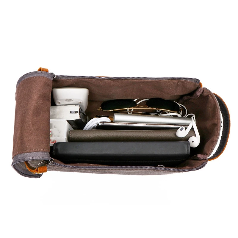 Kit da barba in tela da viaggio per uomo organizzatore per trucco cosmetico borsa da toilette per donna con doppi scomparti custodia per bellezza Kosmetyczka