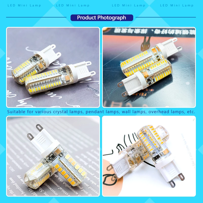 1-8pcs G9 LED 7W 9W 10W 12W AC 220V-240V Led G9 램프 전구 SMD 2835 3014 옥수수 빛 교체 30W/60W 할로겐 램프 빛