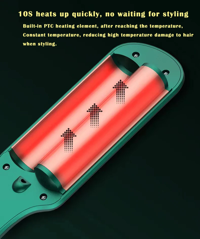 Description Picture 6 of itemProfessional LCD Hair Curler Adjustment Temperature Hair Curl Irons Curling Wand Roller Flat Iron Hair Styling Tools
