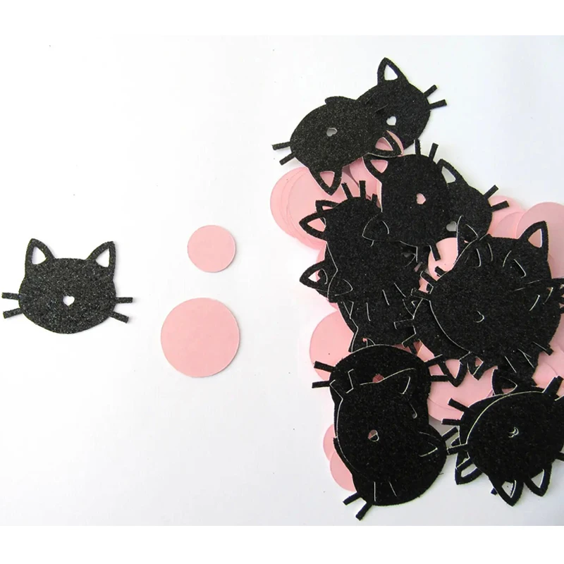 100psc Cat Confetti Birthday Party Supplies Pet Cat Table Scatter Baby Shower Decorations