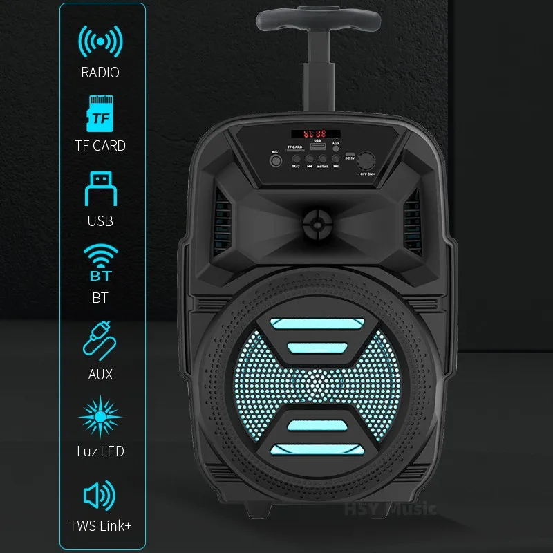 

Портативная Bluetooth-колонка, 60 Вт, с микрофоном