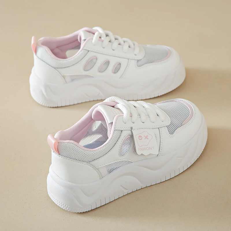 Spring Women's sneaker Fashion Trend Comfortable Thick Sole Non-slip Wear-resistant Sports  Mesh Women's Shoes Women Sneakers