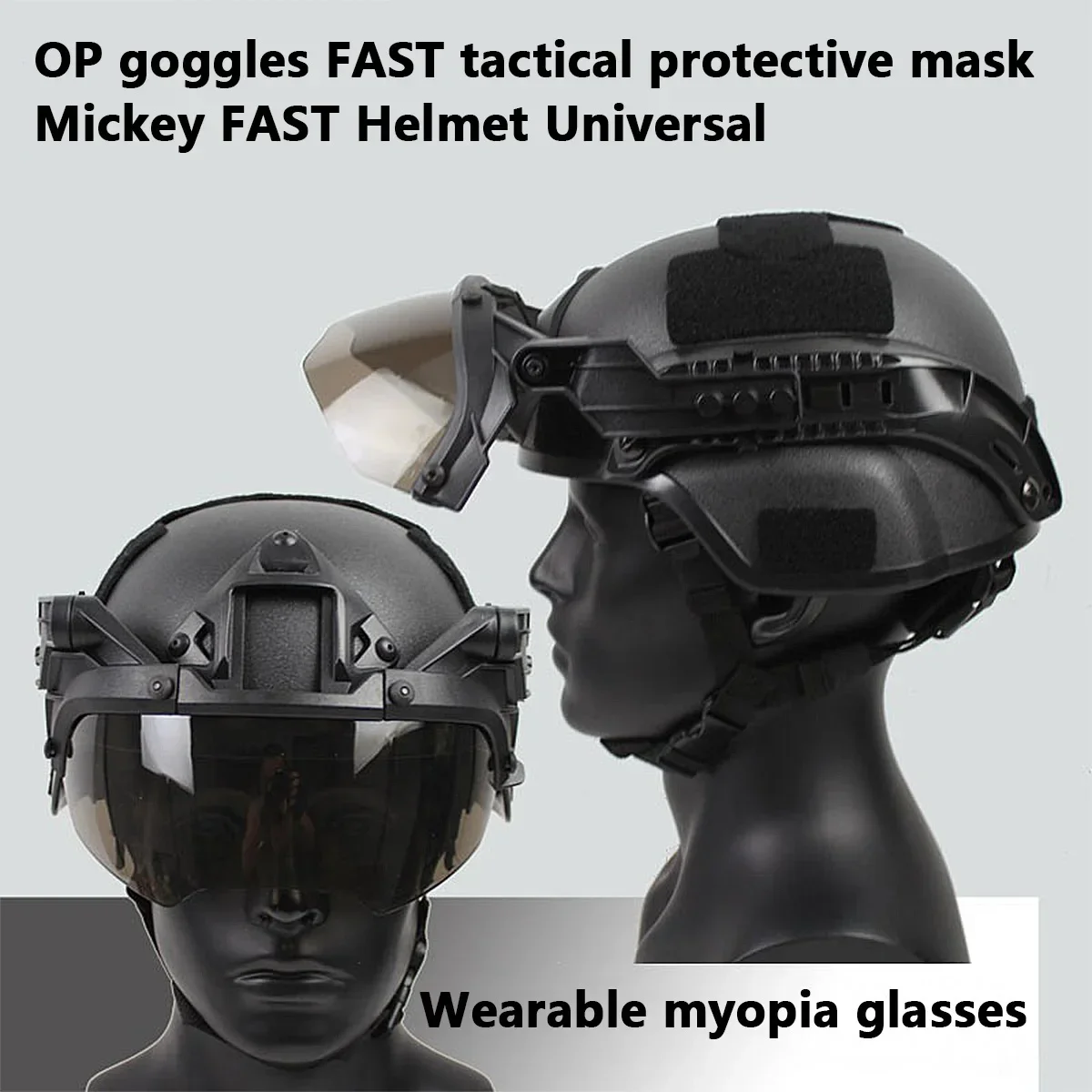 FAST Tactical Flip-Up Helmet Goggles – Anti-Fog Windproof Airsoft & Paintball Eye Protection 2