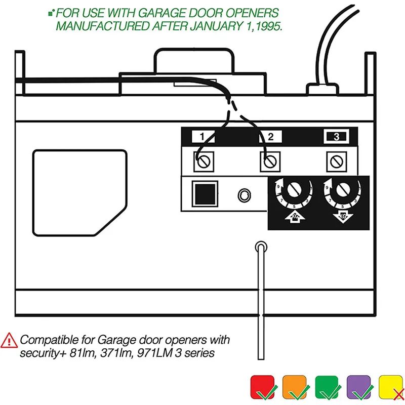 78LM 41A5273-1 78LM 81LM 371LM 971LM Garage Door Opener Multi Function Control Panel Electric Wired Wall Remote Control 3