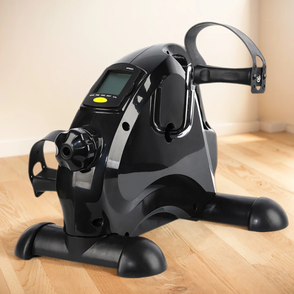 Mini Exercise Bike Indoor Bicycle Cycling Arm and Leg Trainer Adjustable Bike Pedal Exerciser Portable Pedal Trainer LCD Display