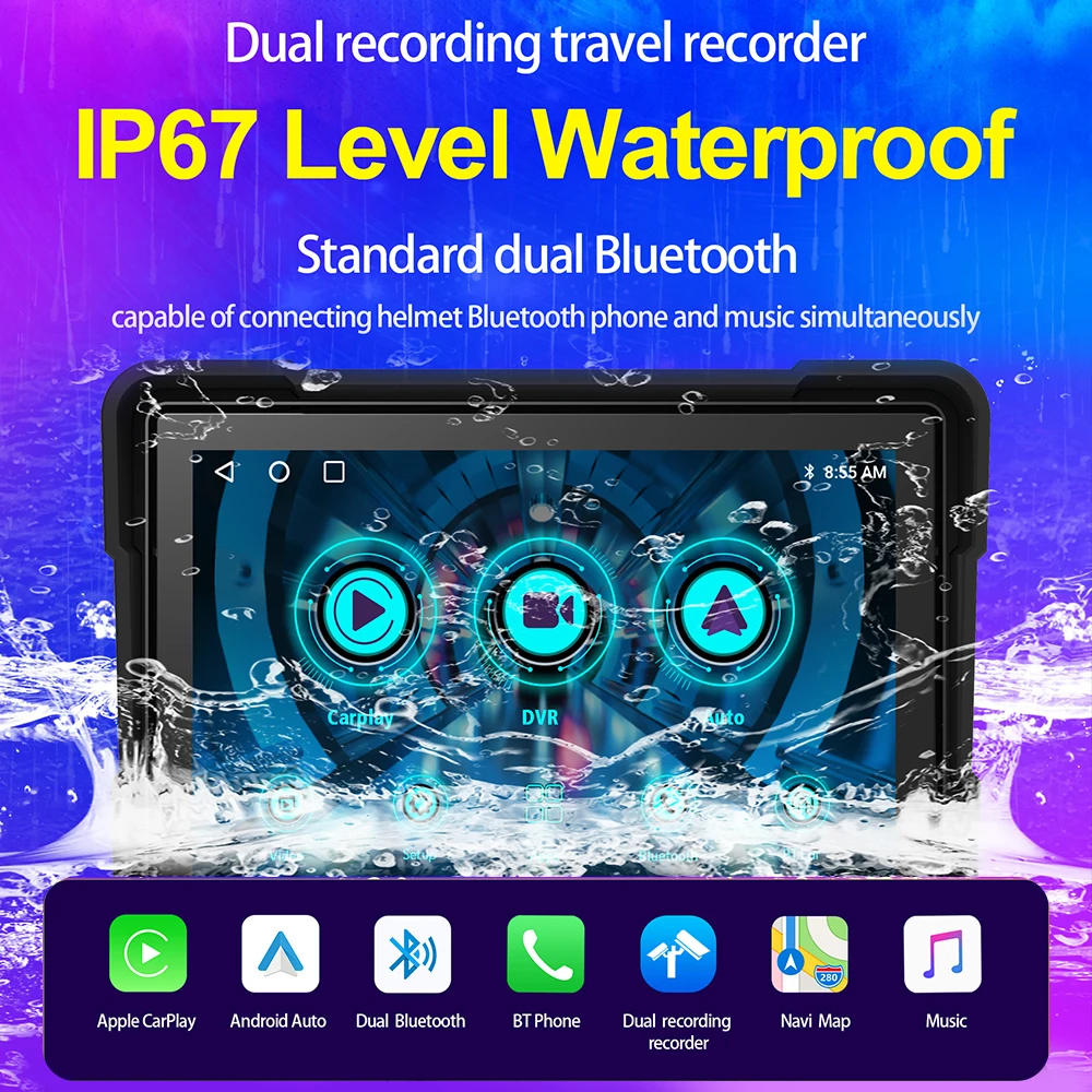  ī÷ GPS ׺̼, IP67  ȵ̵ ڵ , ͻŰ  ZX-10RR 2017-2020 2021 2022 2023, 5 ġ