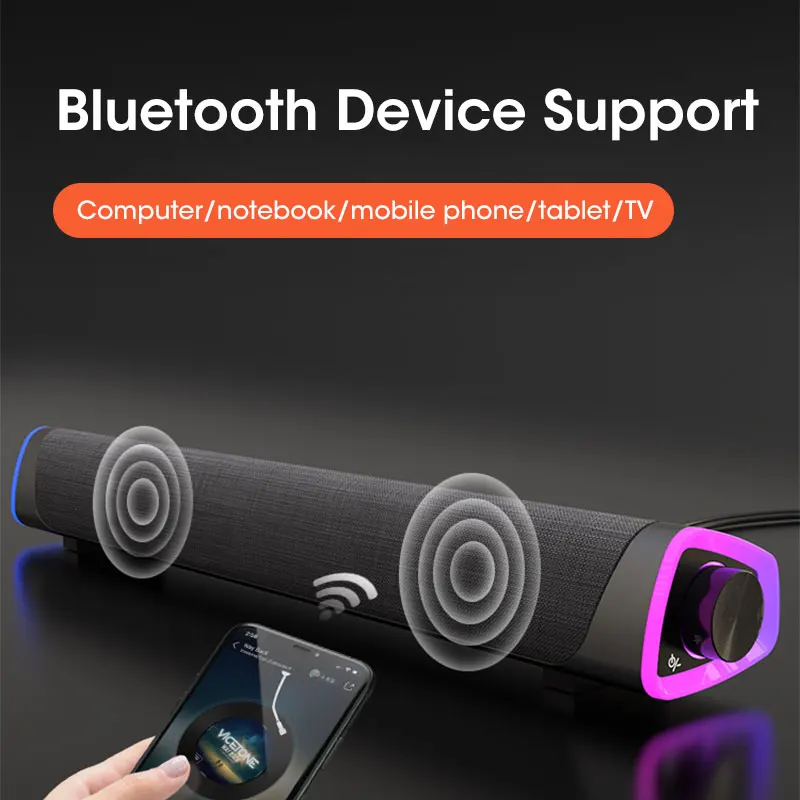Niye Wired Computer TV Speaker 6D Surround Soundbar Stereo Subwoofer Bluetooth 5.0 Sound Bar For TV Laptop PC Game Home Theater bluetooth speaker computer speakers