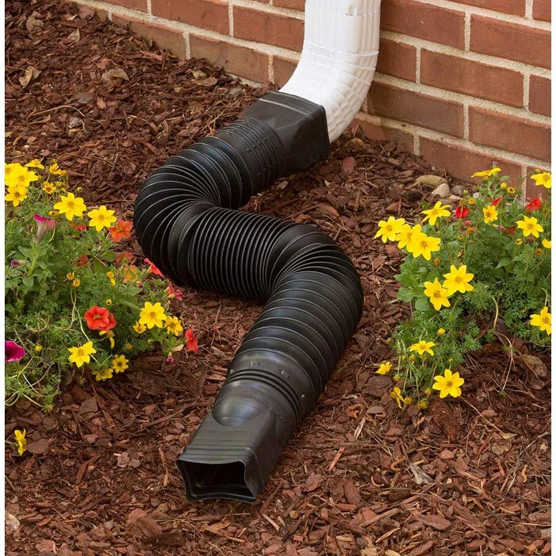 Rain Gutter Downspout Extension Flexible Telescopic Extension Pipe Downspout Drain Extender Connector Rainwater Drain
