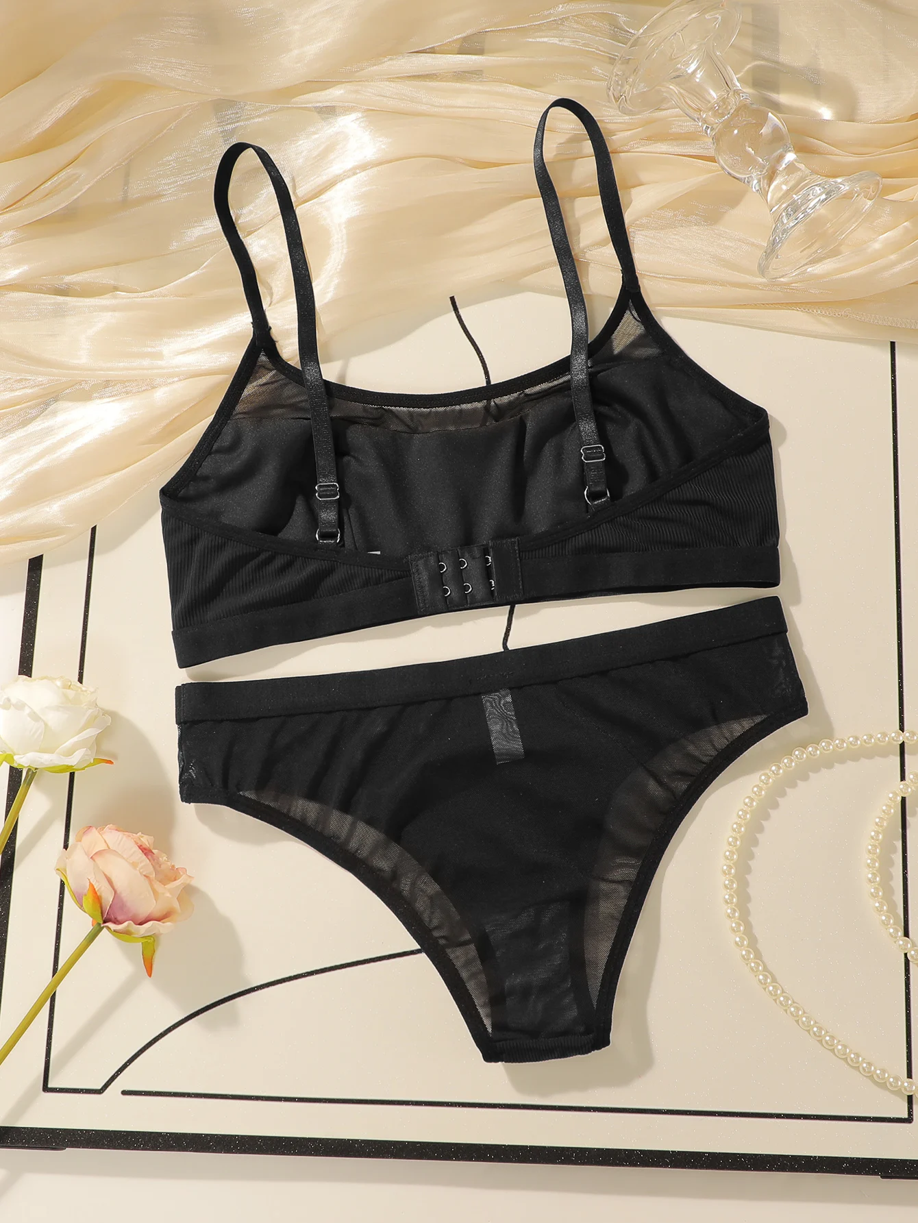 Midnight Allure Lingerie Set S805842cb83134f258d7aaacb76102eace