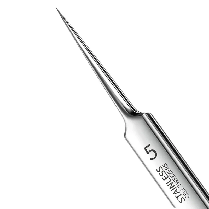 German Ultra-fine No. 5 Cell Pimples Blackhead Clip Tweezers Beauty Salon Special Scraping & Closing Artifact Acne Needle Tools precision tweezers tweezer tool pimples blackhead tweezers blackhead clip tweezers cosmetic tool