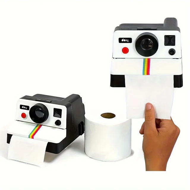Boîte à mouchoirs créative en forme d'appareil photo de film rétro, porte-rouleau de papier toilette HOToilet, décoration de la maison, 1PC 2
