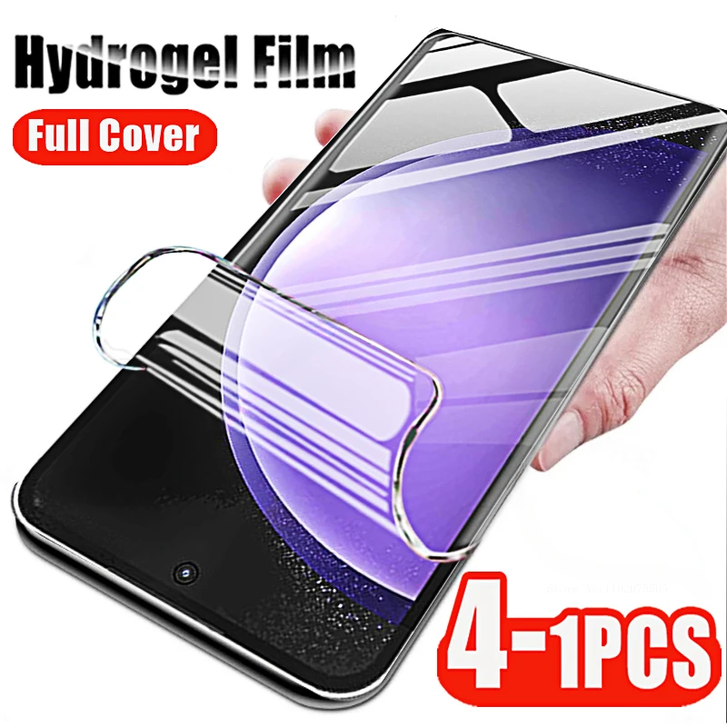 Premium Hydrogel Screen Protector - Soft TPU Protective Film, Pack of 4