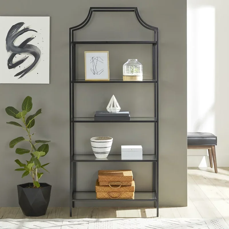 Better Homes & Gardens 71 "Nola 5 Shelf Etagere Libreria, Finitura Nera