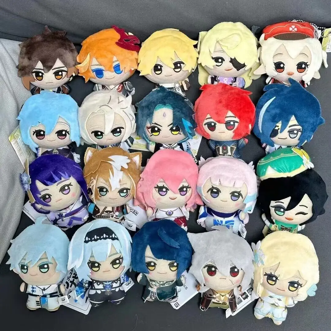 10CM Game Genshin Impact Plush Keychain Kaiwaii Stuffed Dolls Arataki Hu Tao XIAO Zhongli Ayato Plush Doll Pendant Kids Gift genshin impact wanderer zhongli wanderer arataki itto 10cm soft stuffed plush toys pendant keychain a5640 birthday gift