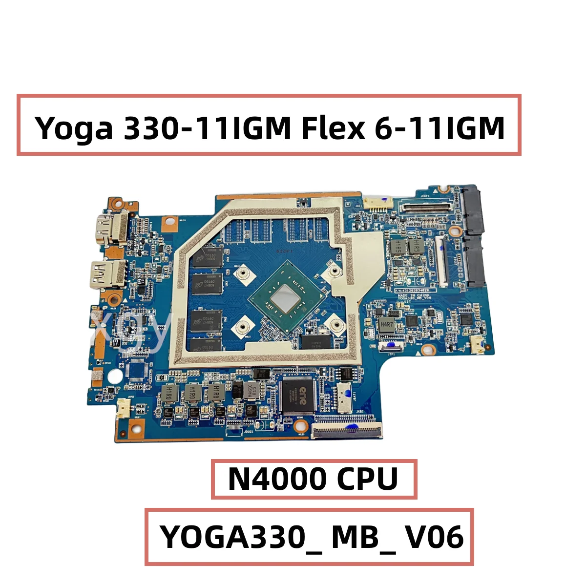 

Оригинальная материнская плата для ноутбука Lenovo Ideapad Yoga 330-11IGM Flex 6-11IGM YOGA330 _ MB _ V06 N4000 2G 5B20Q81403 100% протестирована ОК
