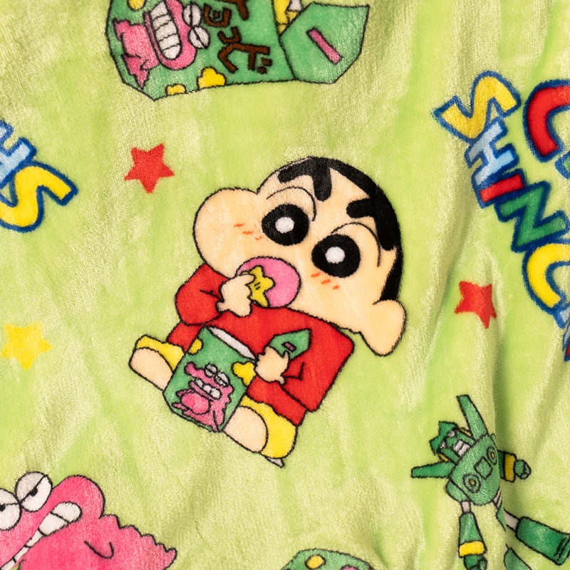 Cute Crayon Shin-chan Blanket Kawaii Comfortable Warm Flannel Blanket Picnic Blanket Bedroom Bed Sofa Office Nap Girl Kids