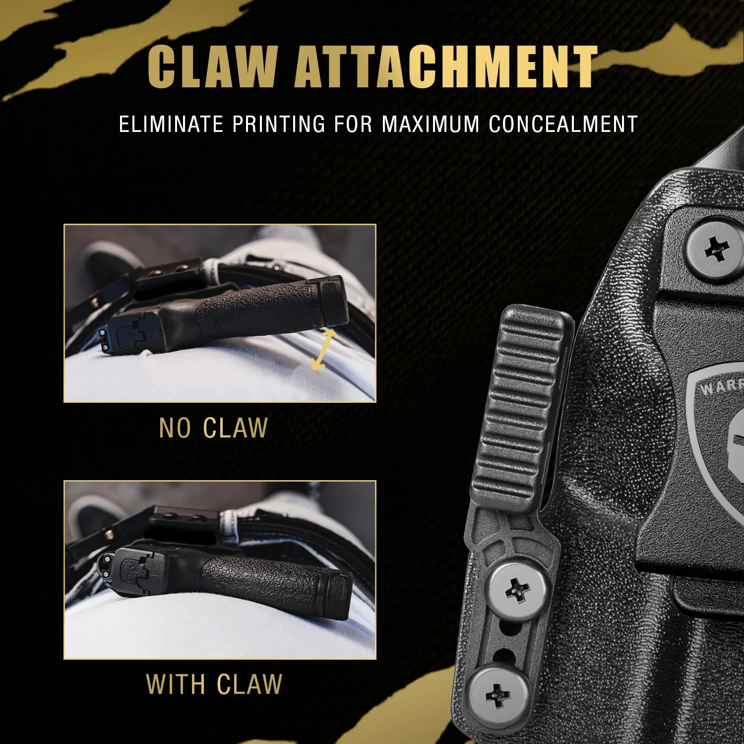 WARRIORLAND Sig P365X-Macro IWB Kydex Holster with Claw Attachment and Optic Cut: Sig Sauer P365XMACRO, Inside Waistband Appendi 3