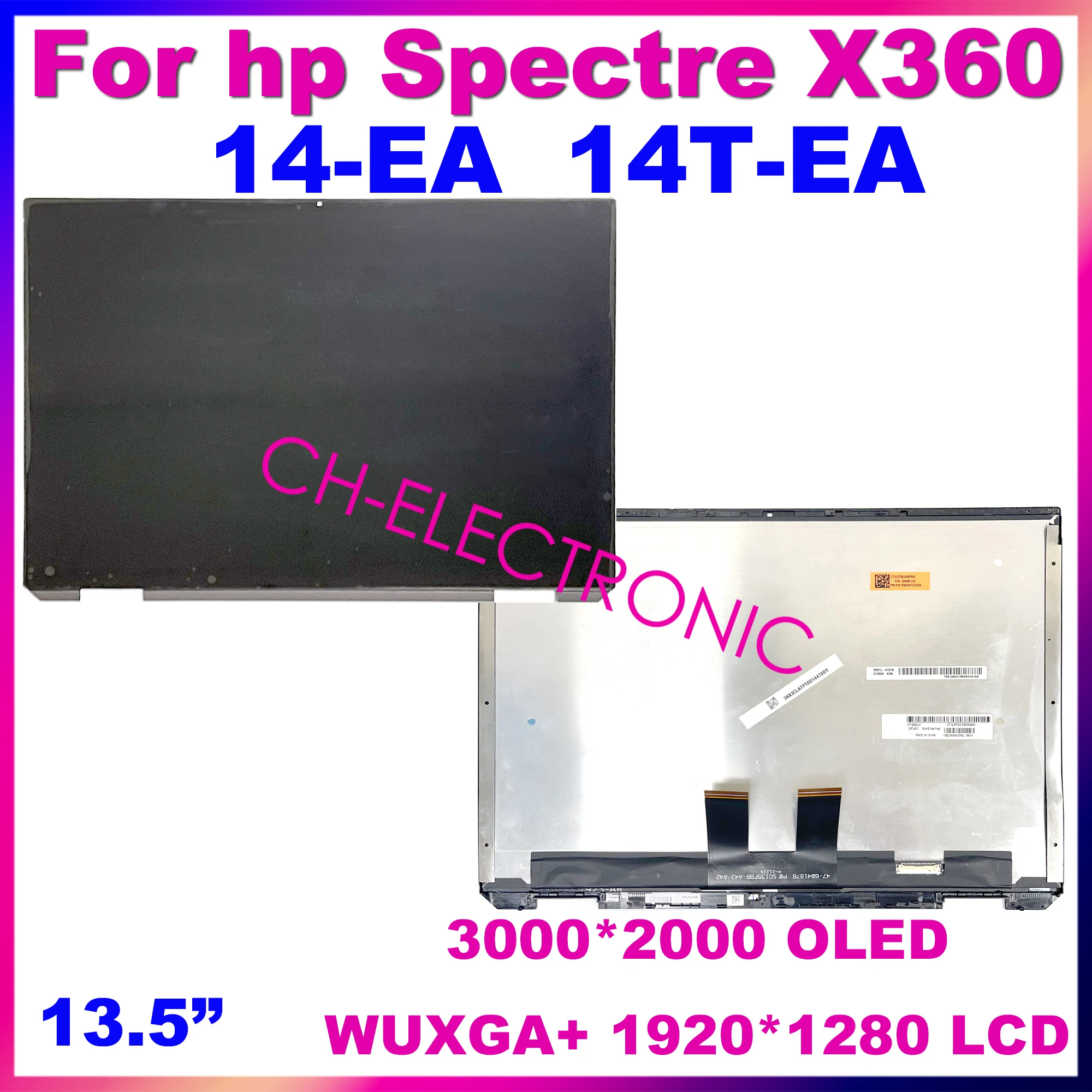 

L99010-110 13,5 "для ноутбука HP Spectre x360 14t ea 14-EA FHD UHD OLED ЖК-дисплей Сенсорная сборка ATNA35VJ01 X135NV41 R0