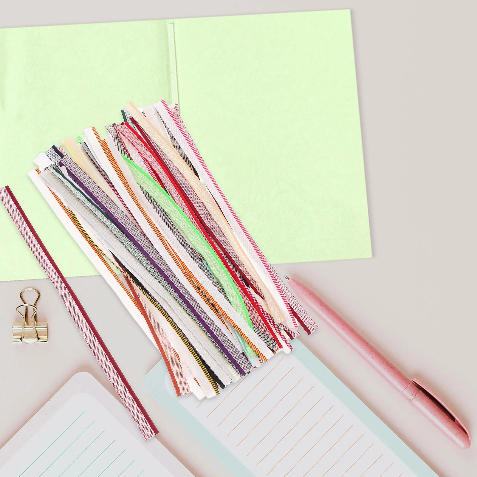 52 Pcs Book Binding Supplies Cloth Tape Head Bands Rebinding Kit Materials Office Binding Supplies Bookbinding Endbands Cotton