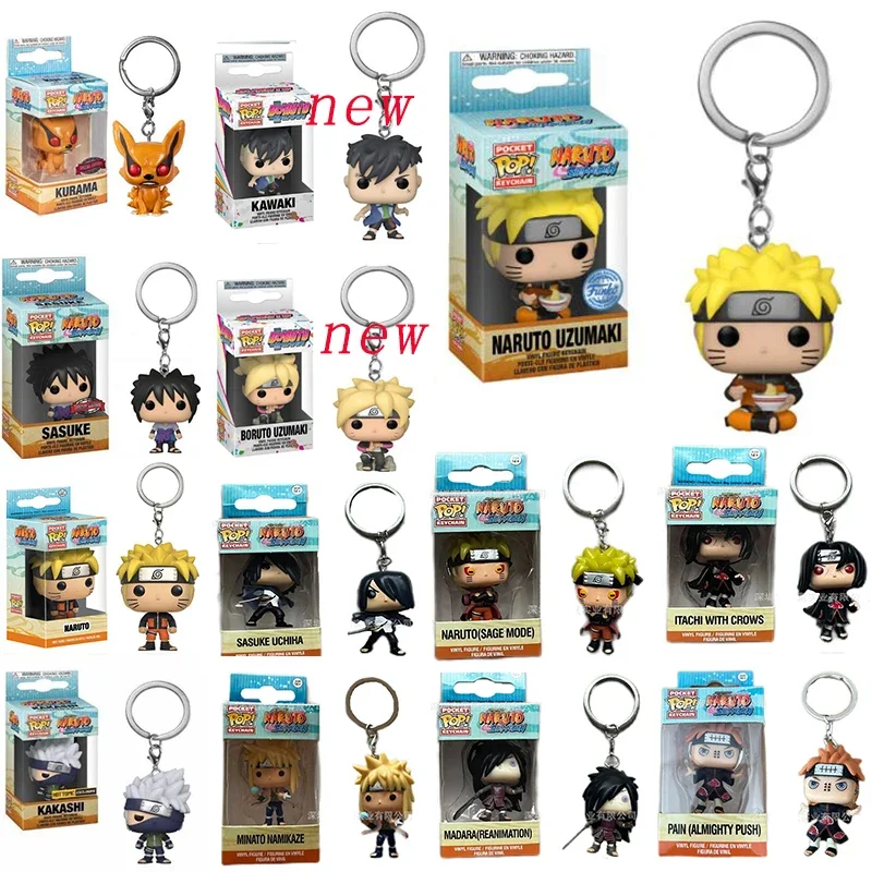 Funko Pocket Keychains Naruto Series: 22 Styles Anime Action Figures featuring Iconic Characters