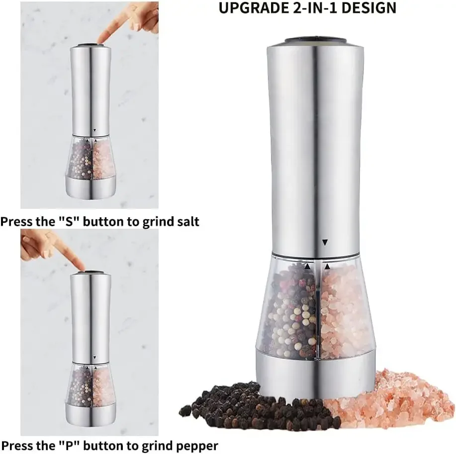 1pc Adjustable Mini Salt & Pepper Grinder With Control Dial For Grinding  Coarseness