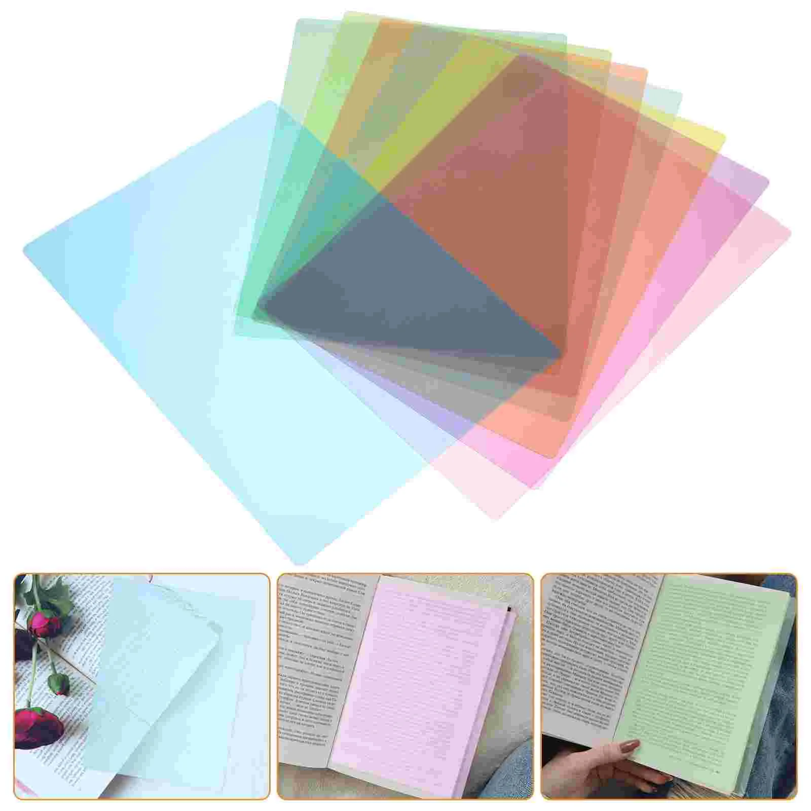 

8 Pcs Sentence Strips Teachers Help Bookmarks Dyslexia Tools Kids Reading Accessories Overlay Highlighter Pvc Line Student