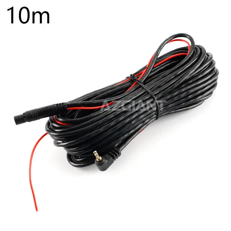 자동차 RCA 비디오 후면 보기 카메라용 잭 연장 케이블, DVR 카메라 케이블, 6, 10M, 5 핀, 2.5mm