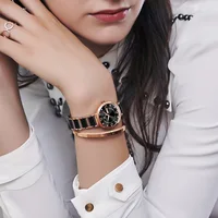 OLEVS New Ceramics Watchstrap Watch For Women Luxury Business Diamonds Wristwatch Fashion Waterproof Dual Calendar Woman Watches 2