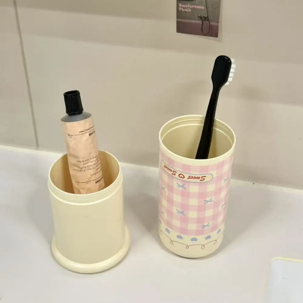 Portable Travel Toothbrush Box And Bathroom Rinse Cup With Lid_voghion.com