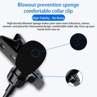 Clearance_MC01 Portable 1.5m Wired Mini Microphone Type C For Phone PC Laptop Metal Clip-on Lavalier USB mic 3.5mm Condenser Mic 4