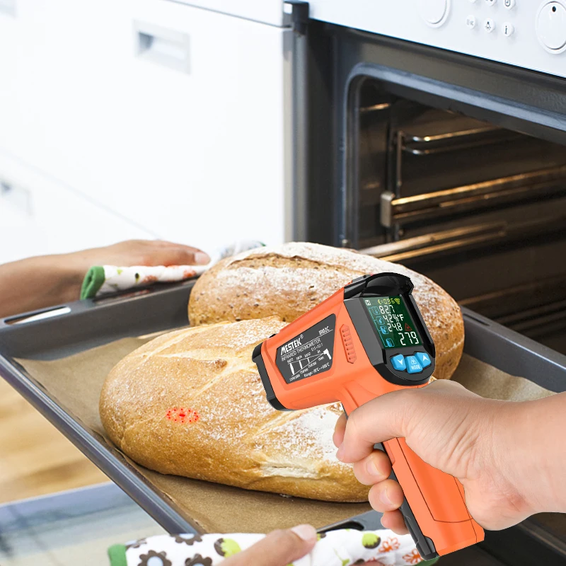 Digital Thermometer,Infrared Thermometer,Thermal Imaging Camera Mestek Digital Infrared Thermometer Pyrometer Thermal Imager High Temperature Meter Indoor and Outdoor Thermometer Light Alarm