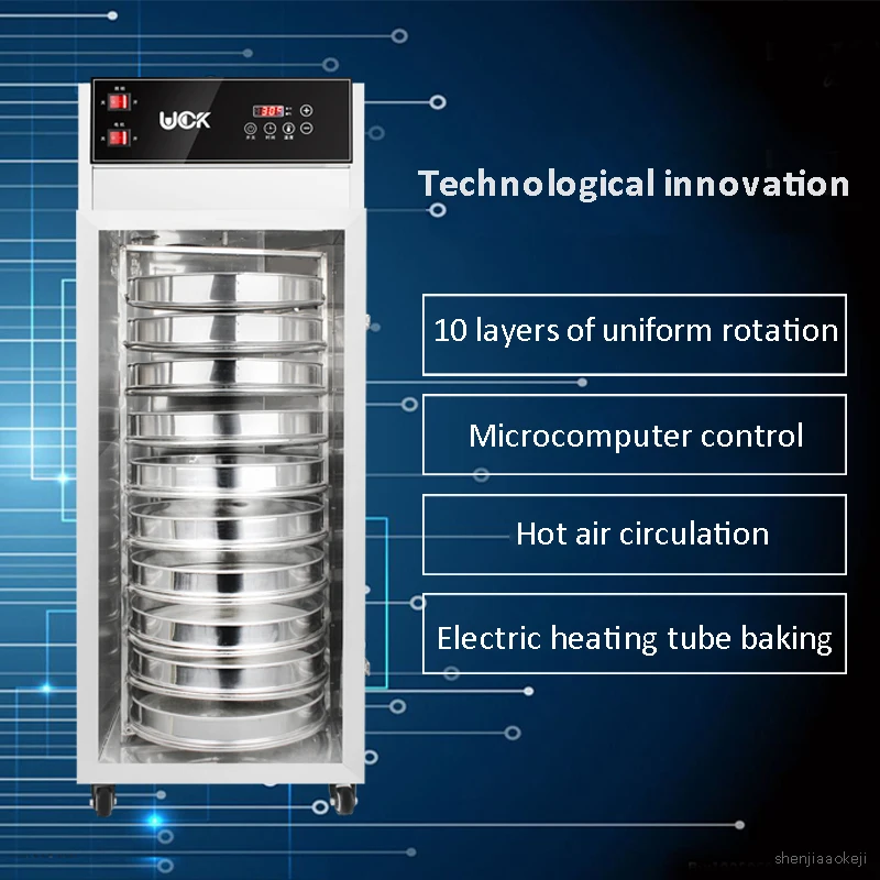 10-layers Food Dehydrator Stainless Steel Commercial Fruit & Vegetable Dryer for Tea/Grains/seafood/herb Ect.drying Machine 220v