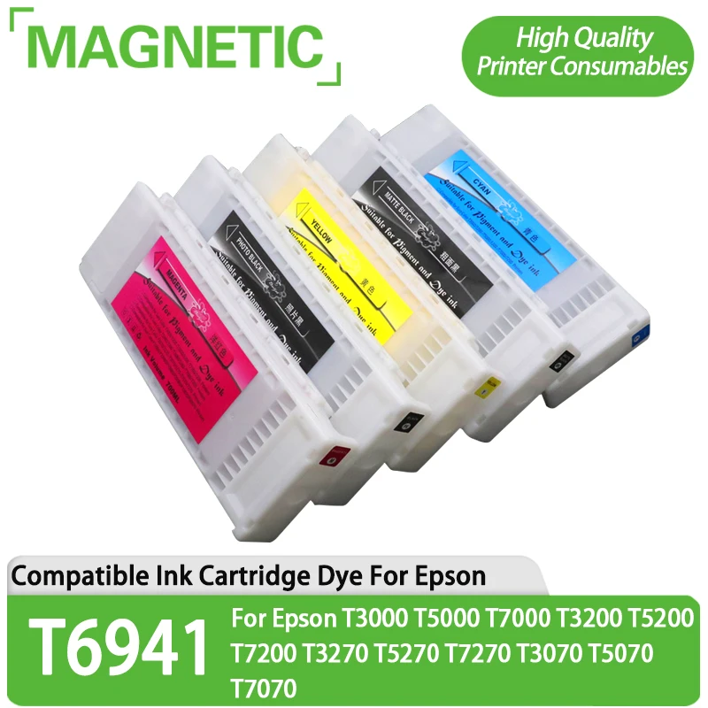

T6941-T6945 чернильный картридж, чернила, совместимые с Epson T3000 T5000 T7000 T3200 T5200 T7200 T3270 T5270 T7270 T3070 T5070 T7070