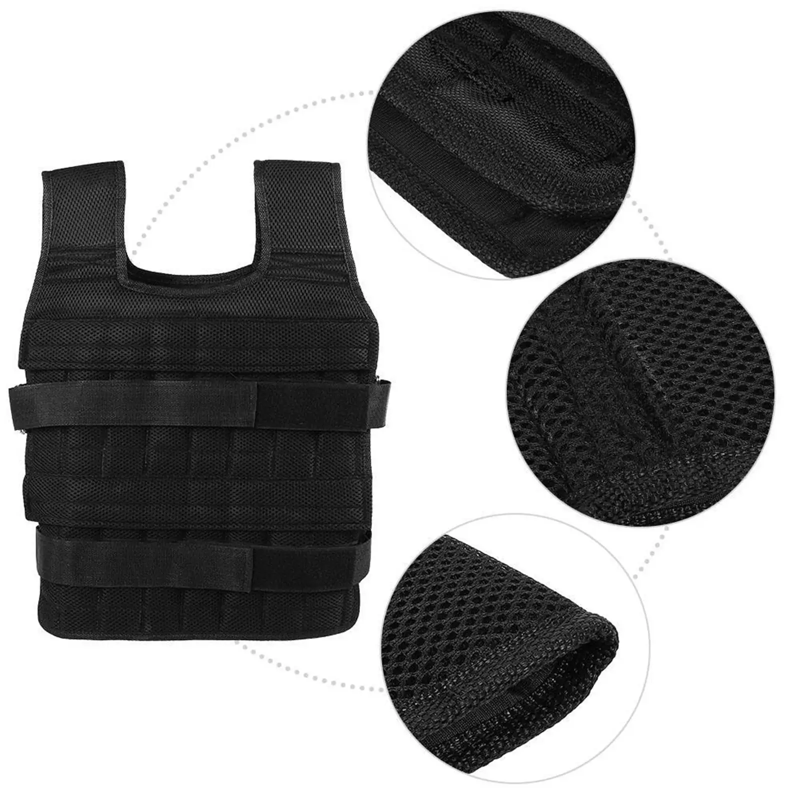 110lbs weight vest with 32 Pocket Adjustable Weight Strength Training Weight