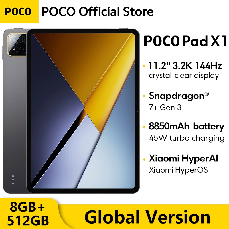 POCO PAD X1 Global Version 8GB 512GB Tablet 11.2