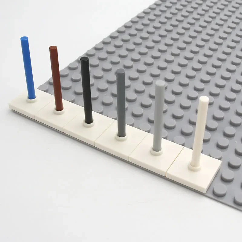 MOC 1x4 스터드 조립 입자 라운드 바 브릭, 호환 21462 30374 빌딩 블록, DIY 교육 하이테크 부품, 100 개