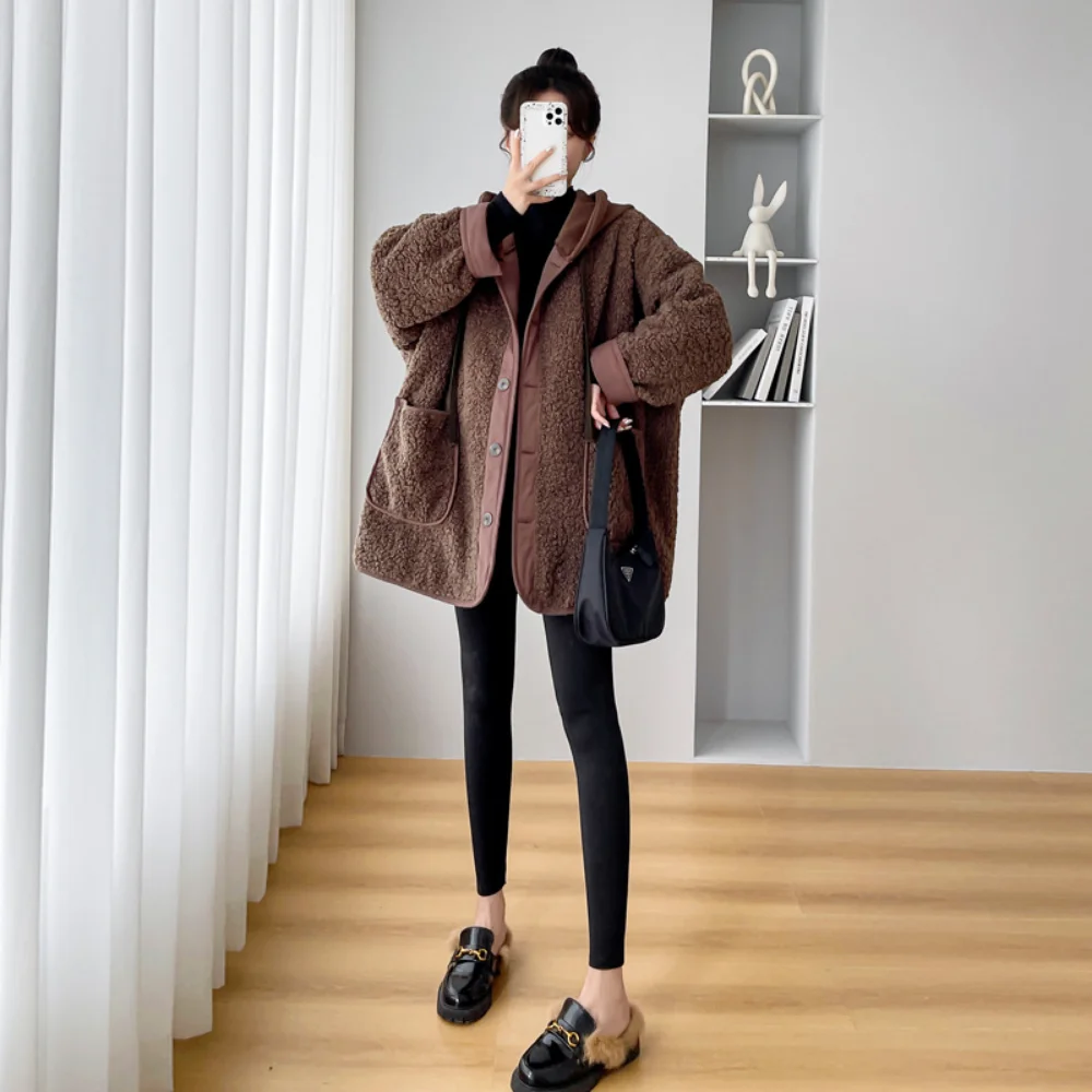 Maternity Coats warm Pregnant Women's Clothes Winter Hooded korean fashion Pregnancy photoshoot Jackets Coats Thicken Outwear